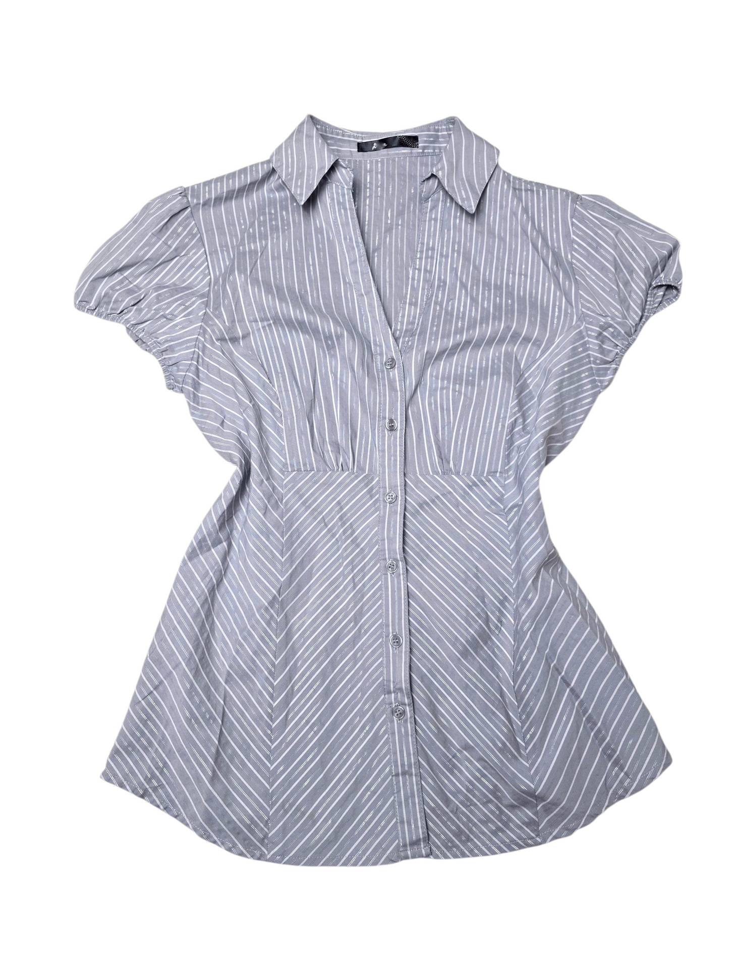 90s vintage office striped shirt