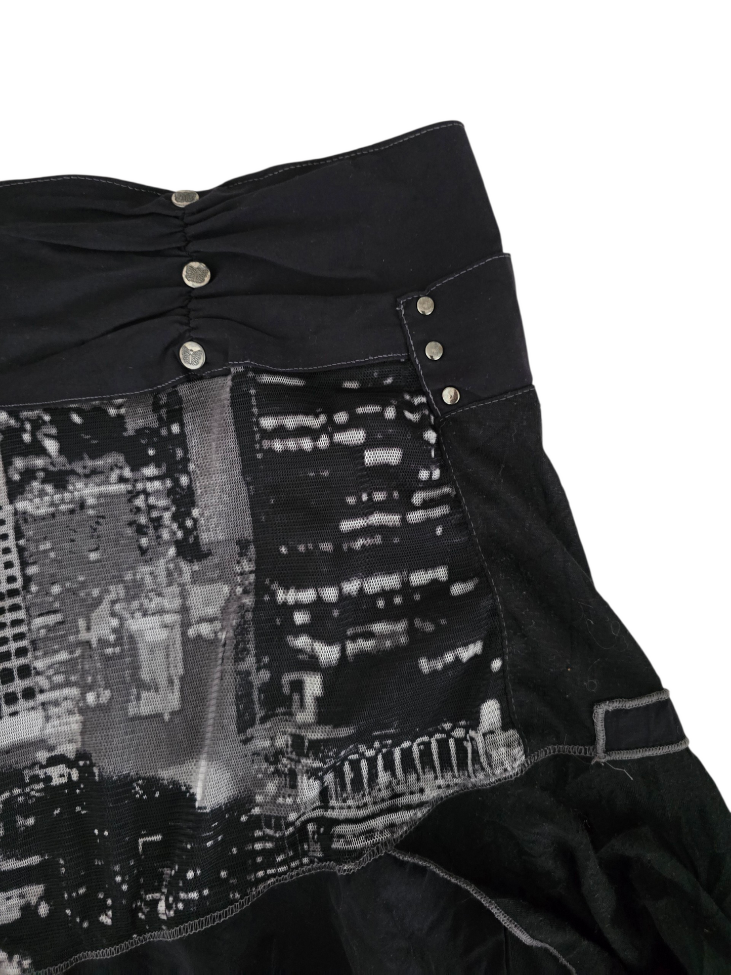 2000s vintage mallgoth ruffled skirt