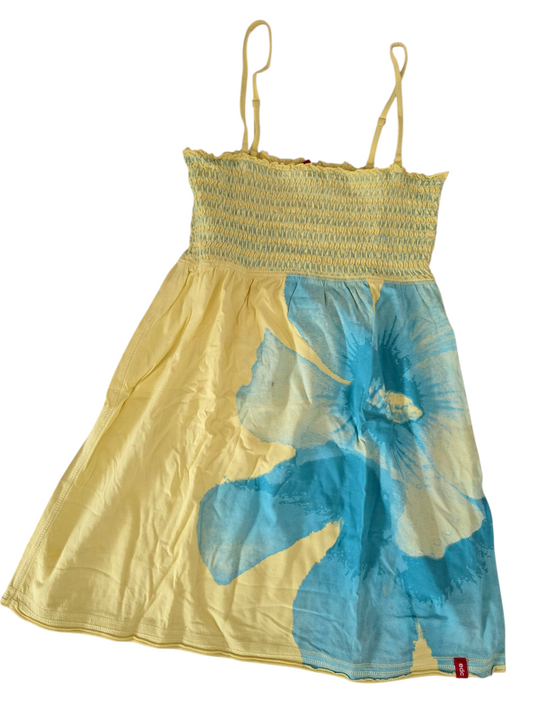 Y2k vintage beachwear hibiscus top