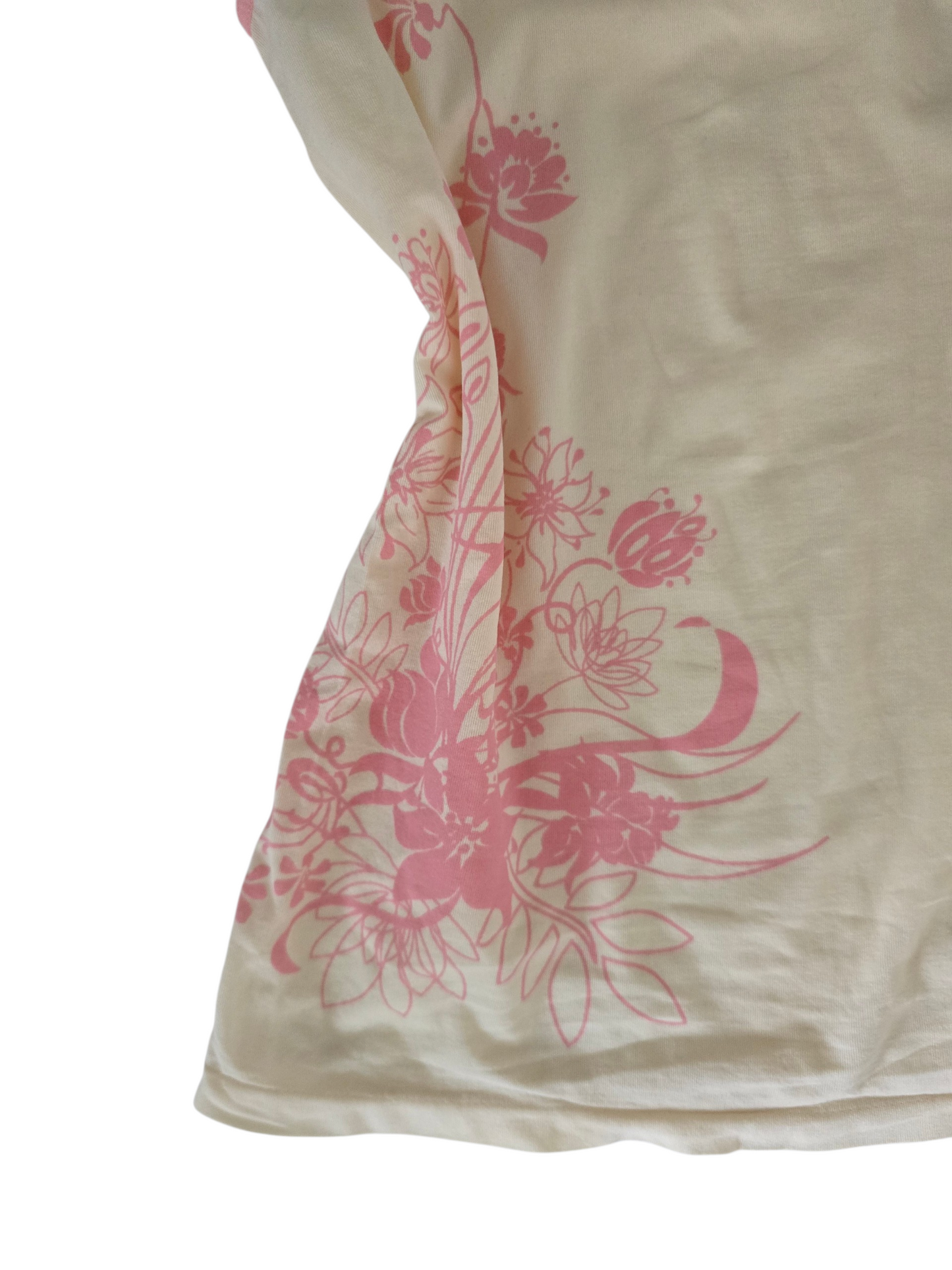 2000s vintage activewear bleached fitted pink top