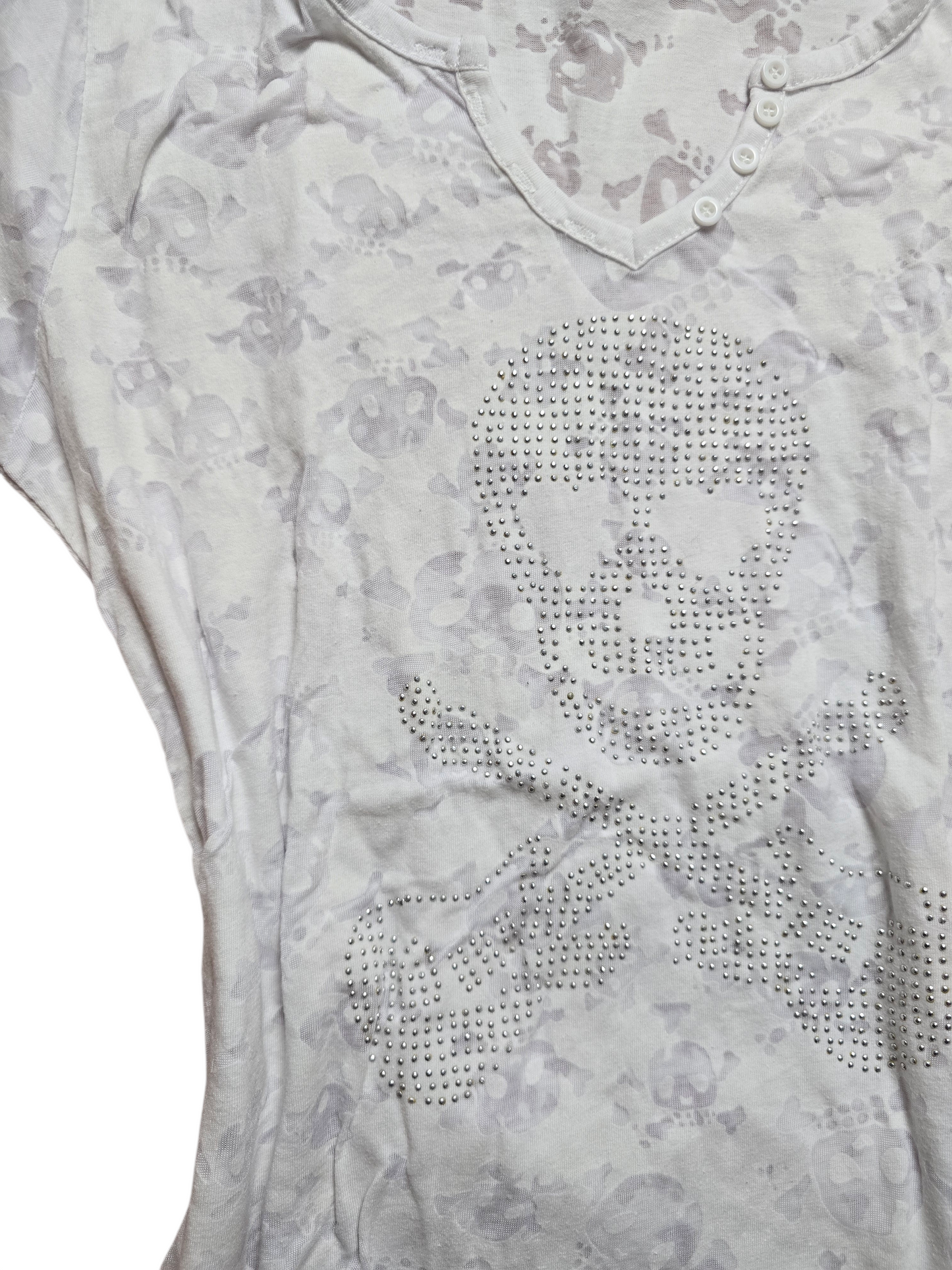 00s vintage emo fitted transparent skull top - zimfriperie