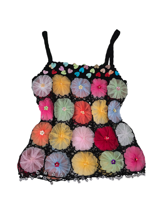 Y2k vintage sequin knit colorfull top