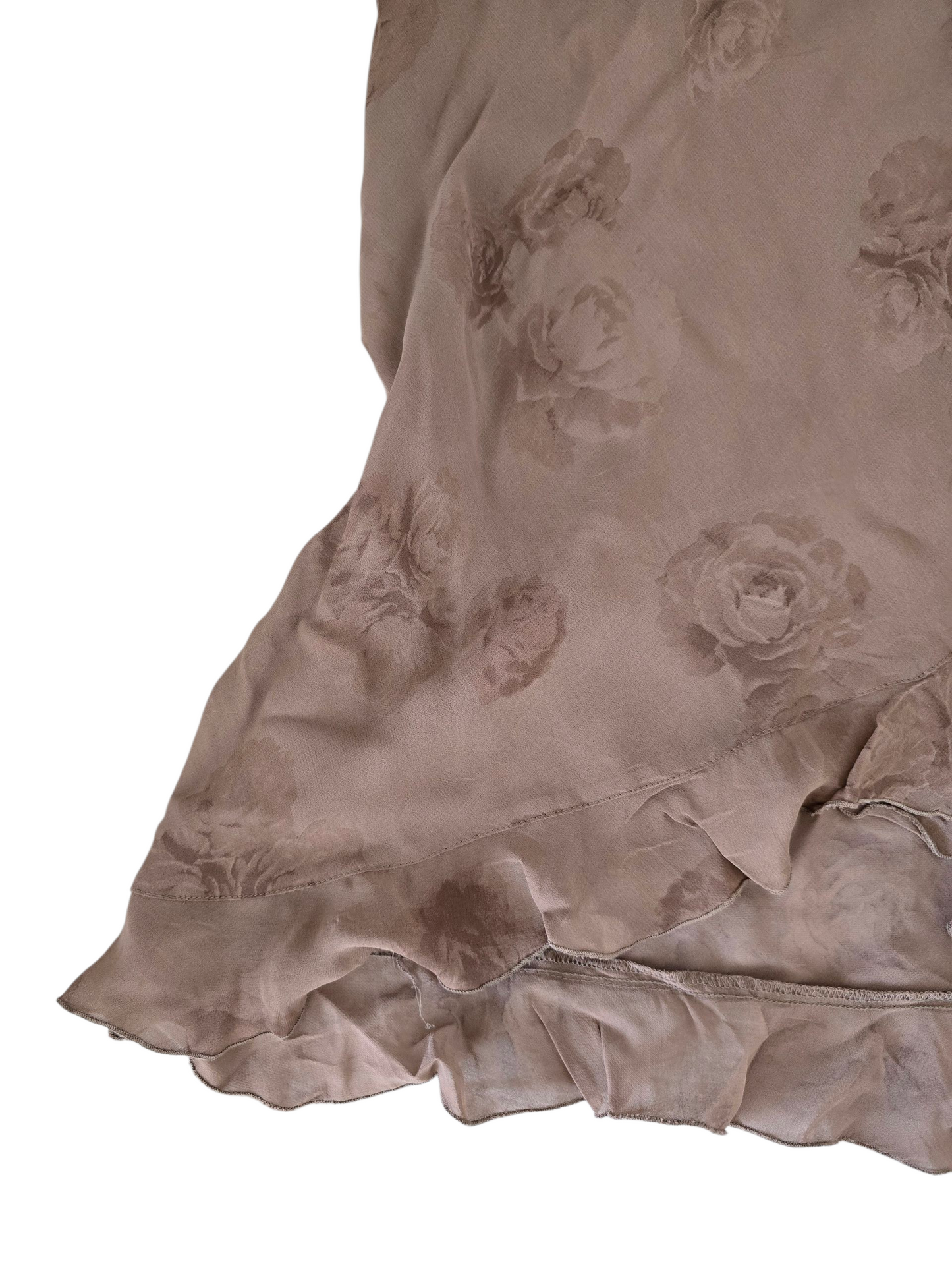 90s vintage romantic asymmetrical ruffle skirt