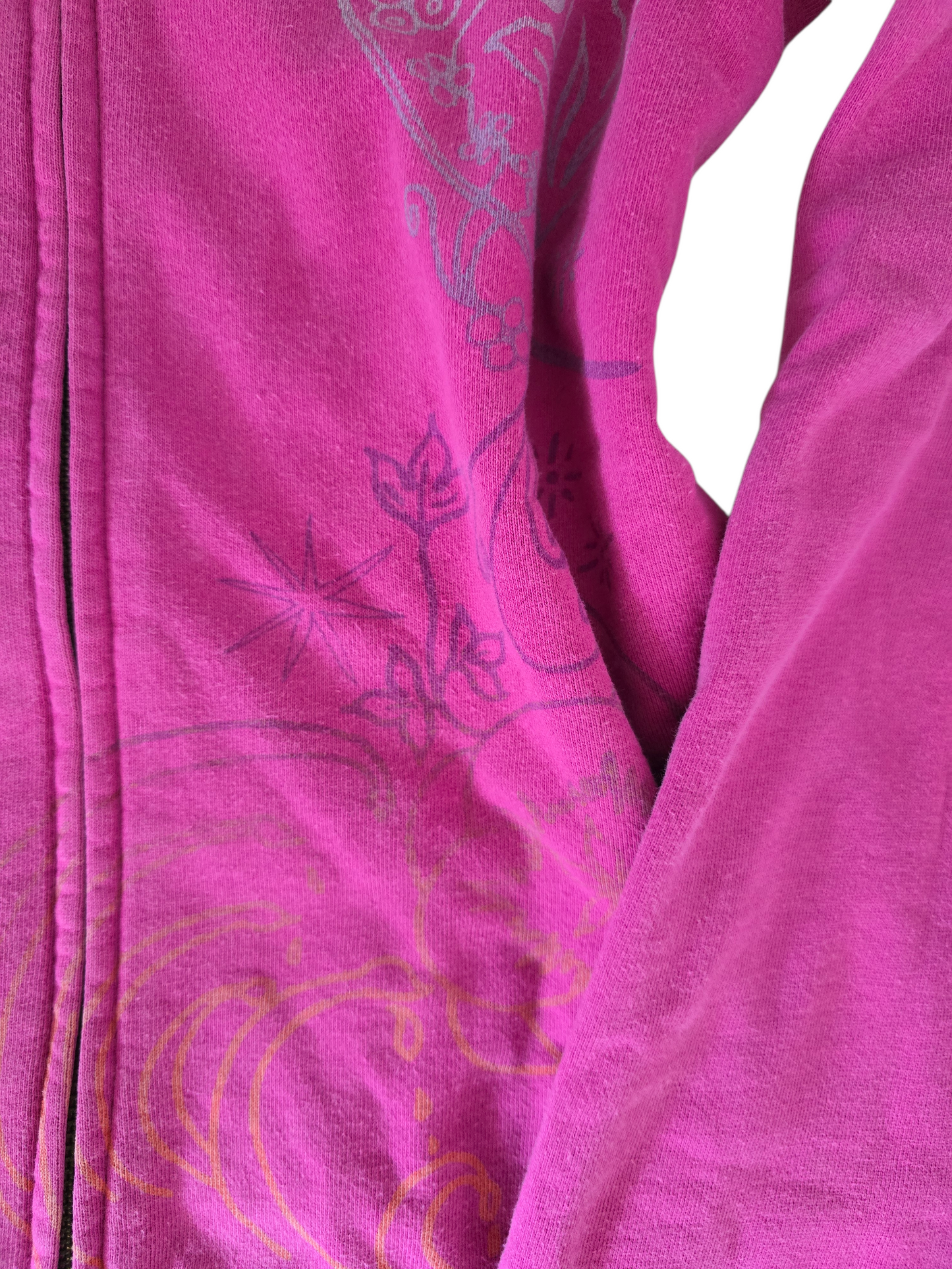 2000s vintage bro hoe bleached pink zip sweater