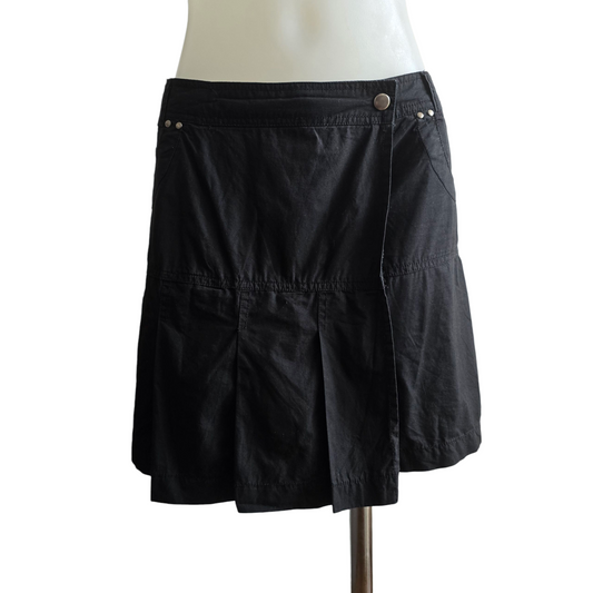Y2k vintage softgrunge pleated awymetric skirt