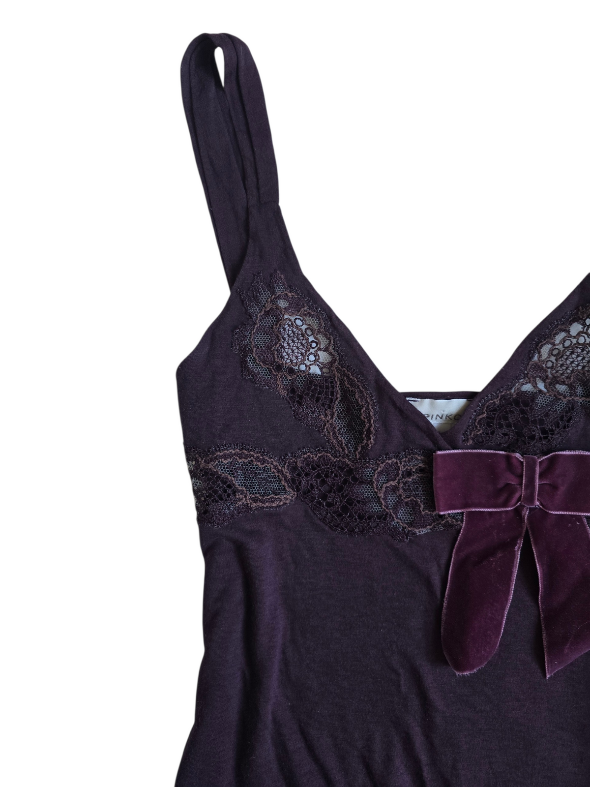 2000s vintage coquette babydoll lace top