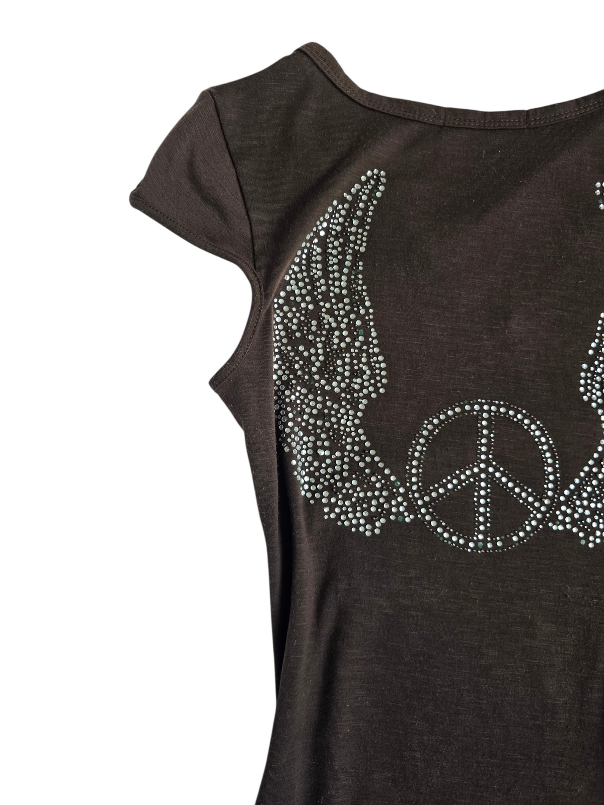 2009s vintage indie sleaze wings strass top