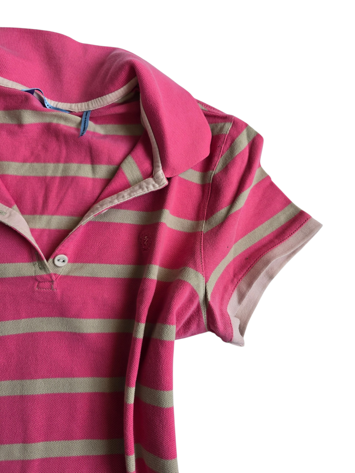 2000s vintage swag striped pink shirt