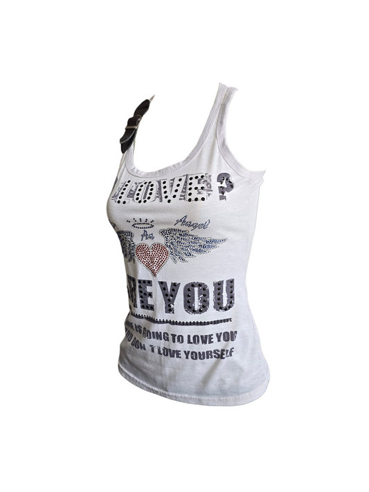 00s vintage swag rhinestone top - zimfriperie