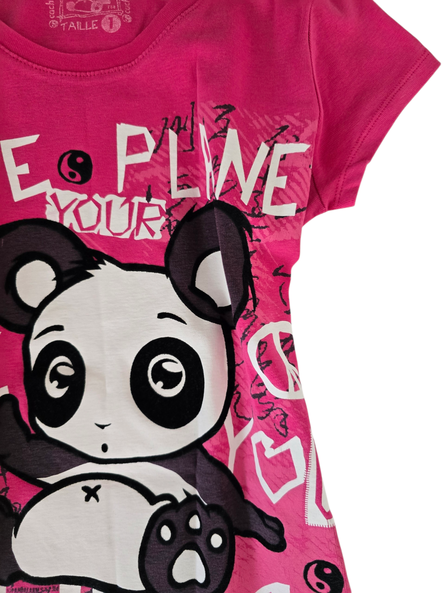 2000s vintage scene printed pink tshirt - zimfriperie