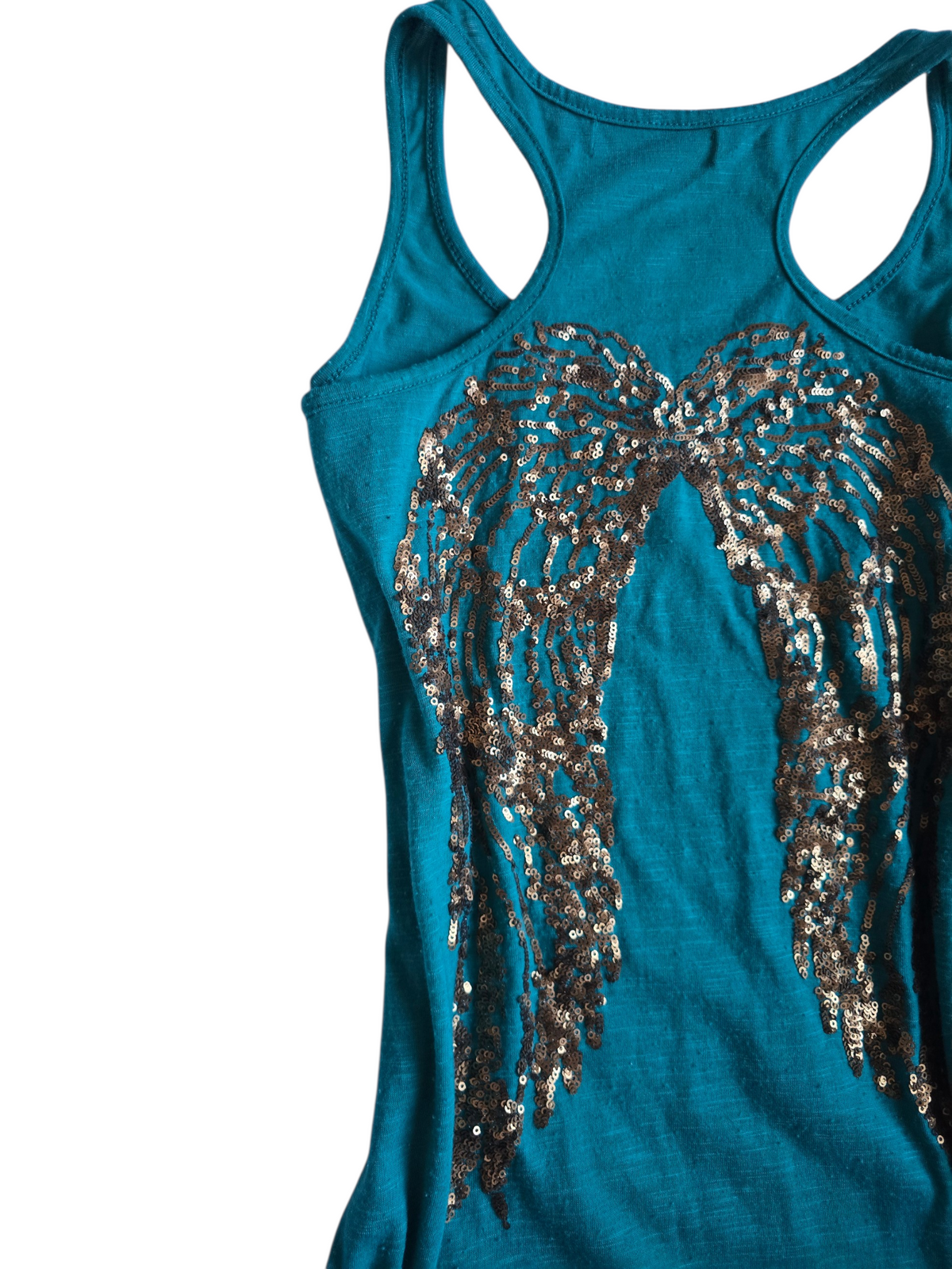 2010s vintage indie sleaze wings slouchy top