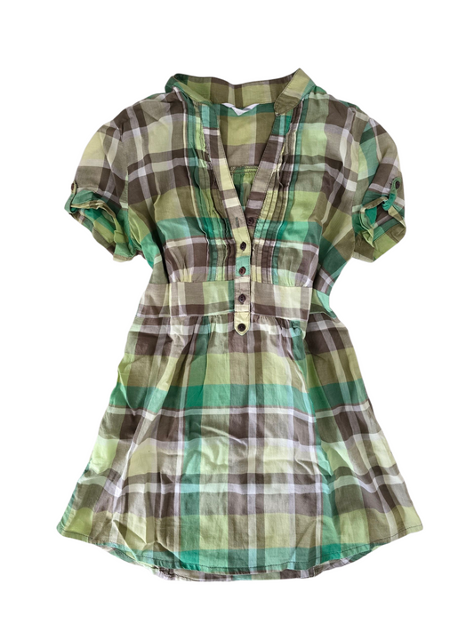 00s vintage farmer's daughter plaid top