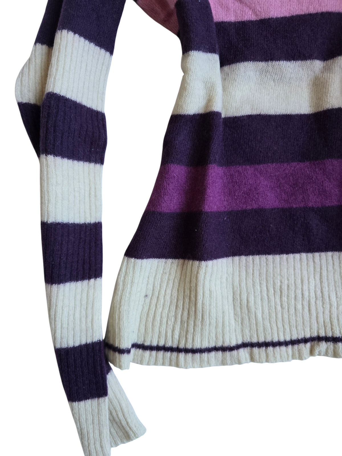 2000s vintage whimsical striped knit sweater