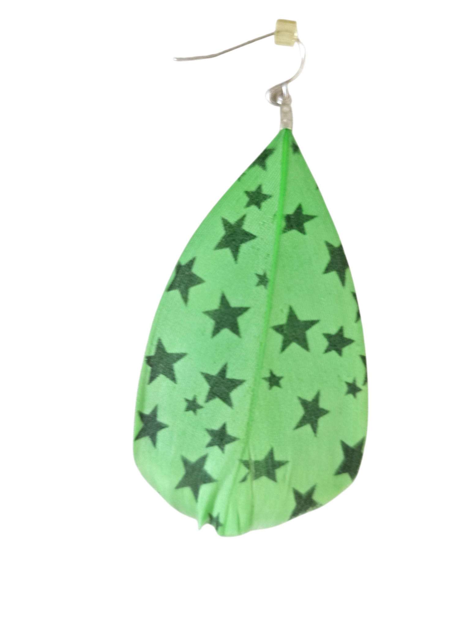 2010s vintage printed stars feathers earring - zimfriperie