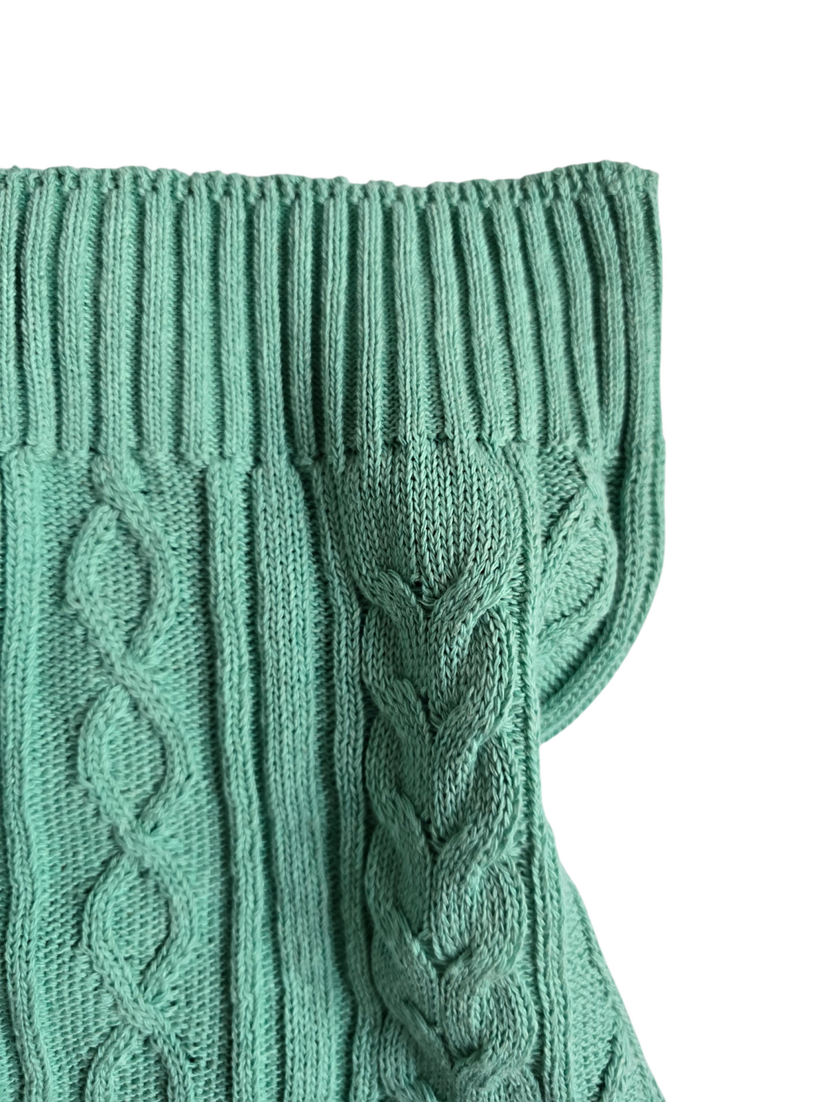 2000s vintage swag ribbed strapless teal top