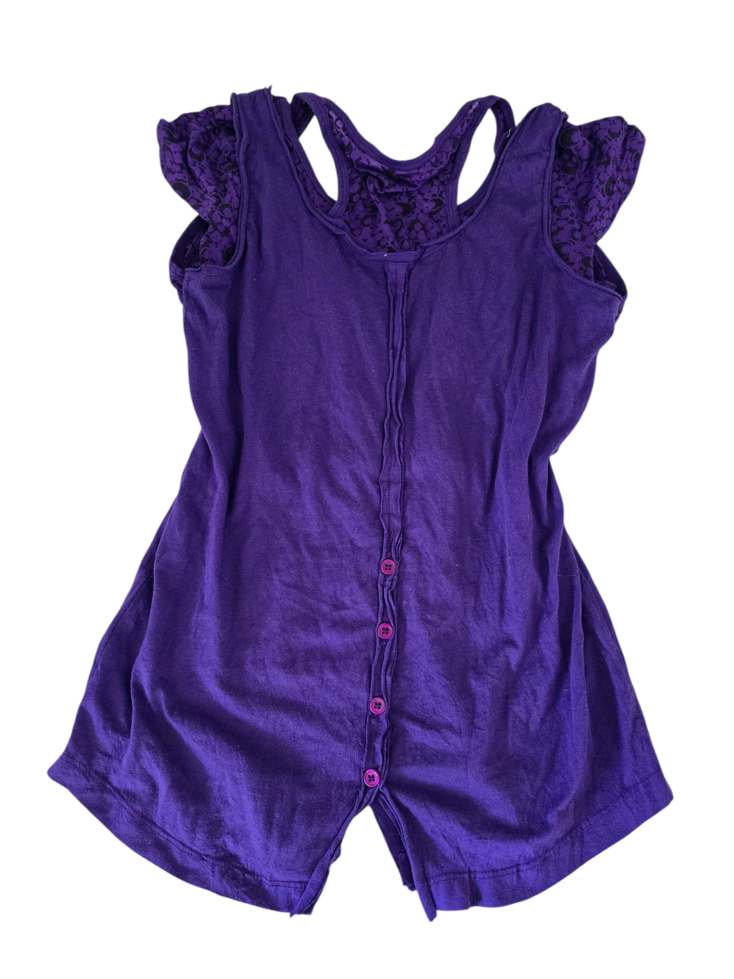 2000s vintage whimsical fitted purple top