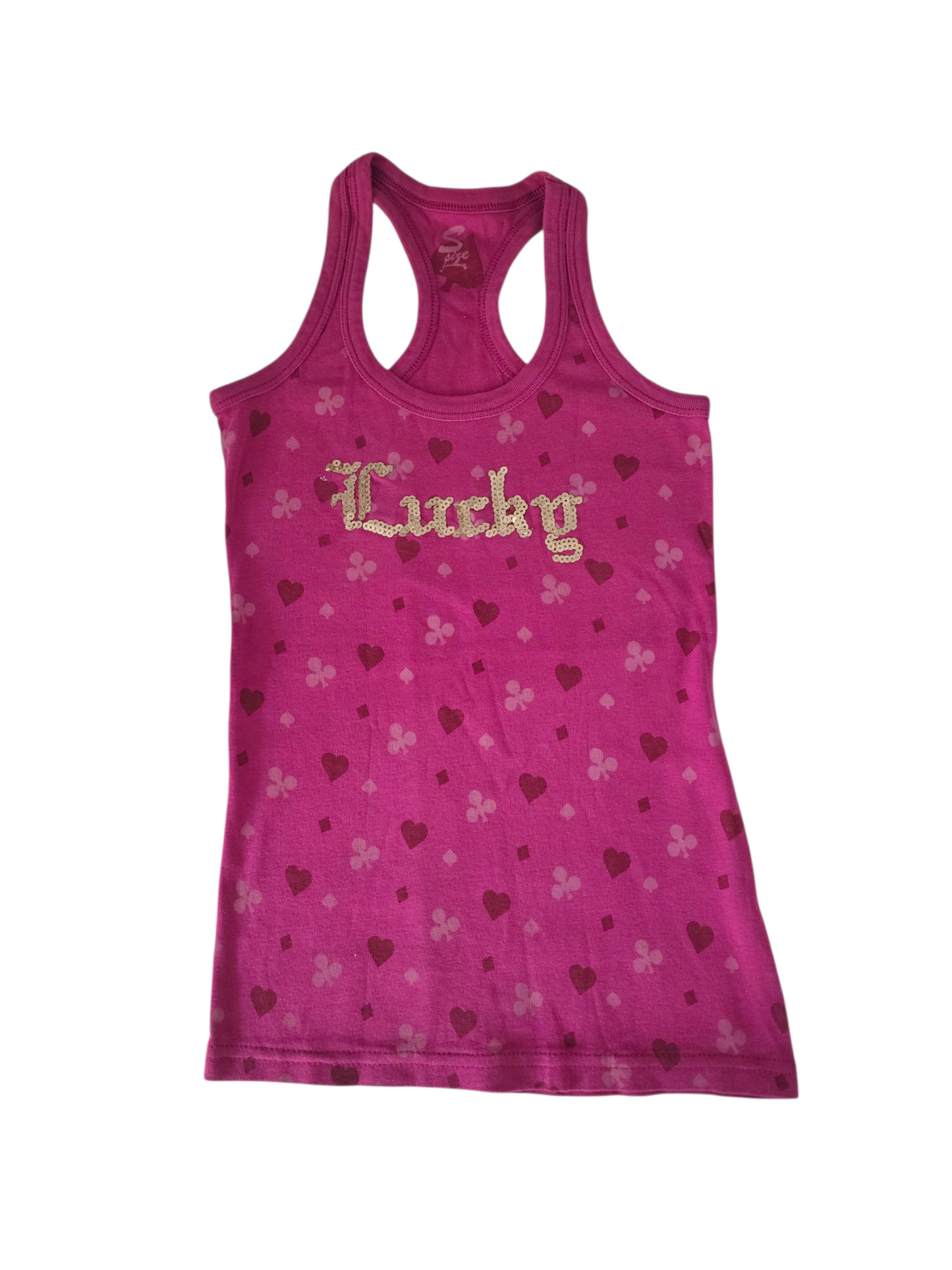 2000s vintage scene pink printed top - zimfriperie