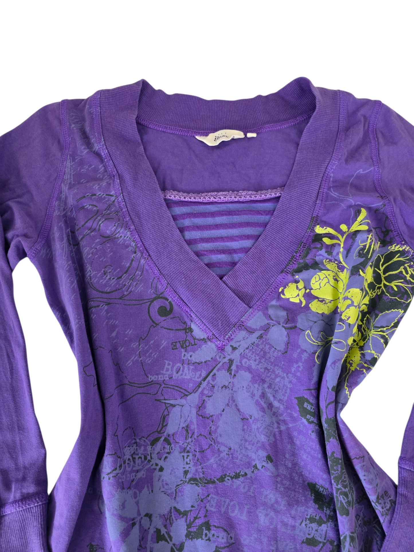 2000s vintage whimsy grunge purple top