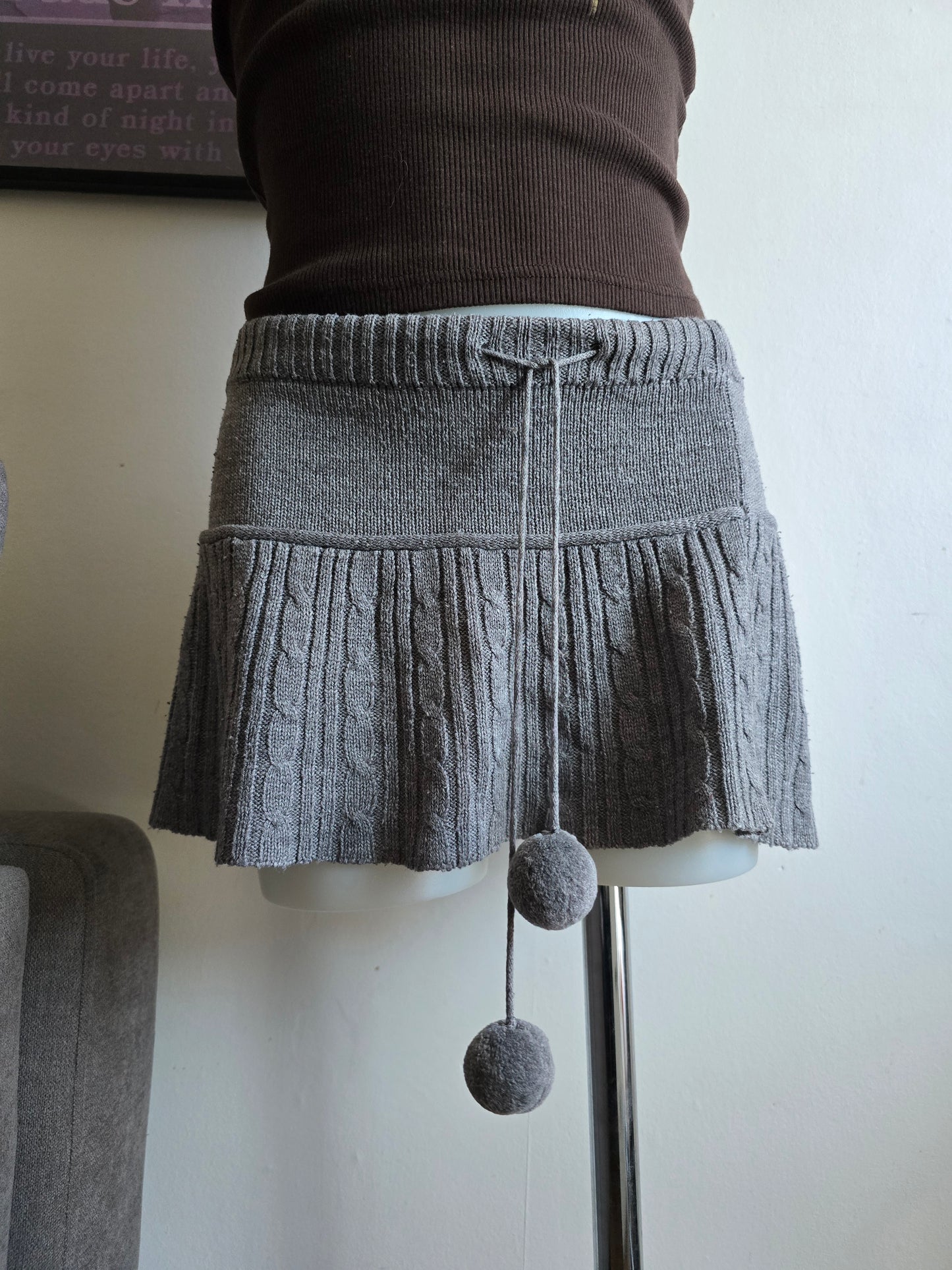 00s vintage coquette ribbed mini skirt - zimfriperie