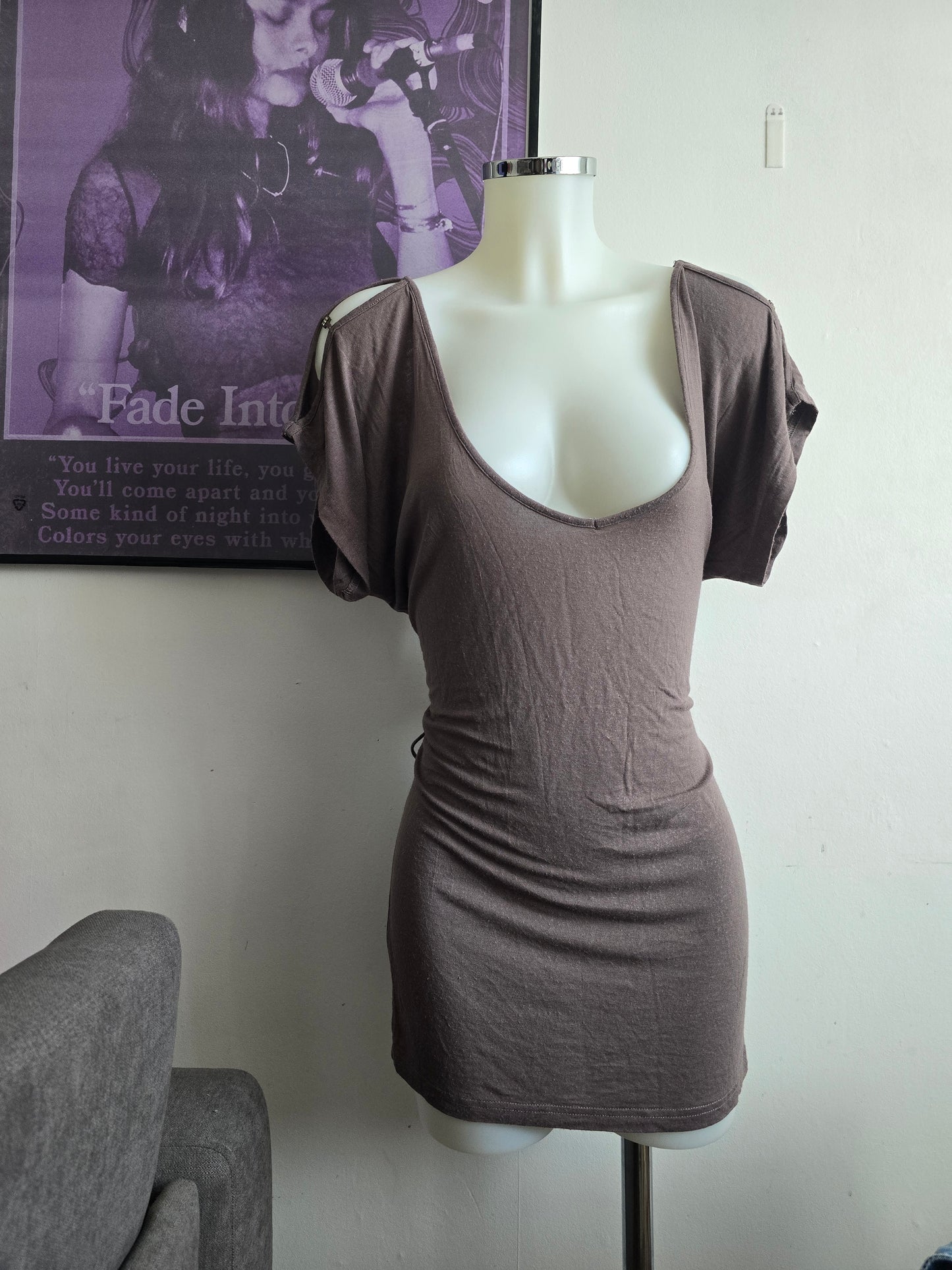 00s vintage indie sleaze slouchy dress