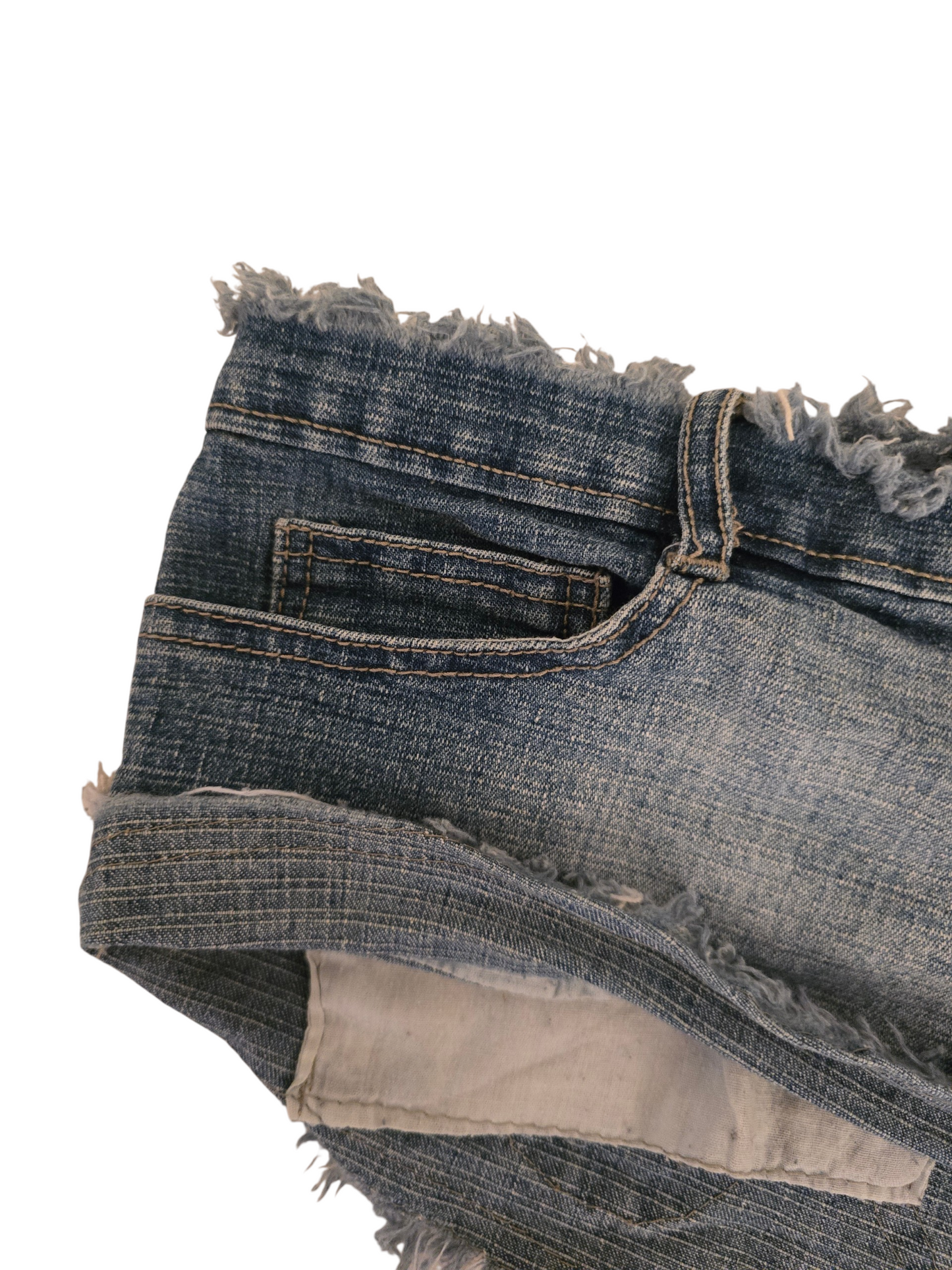 2000s fairy softgrunge denim low rise mini short