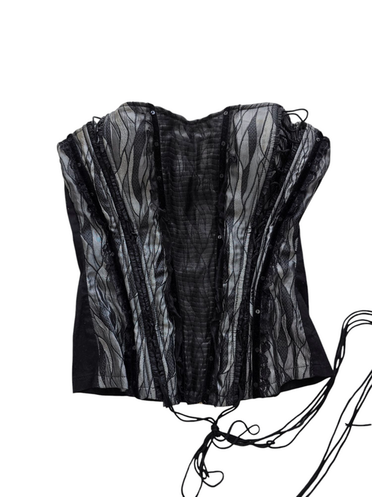 Y2k vintage dark coquette romantic corset
