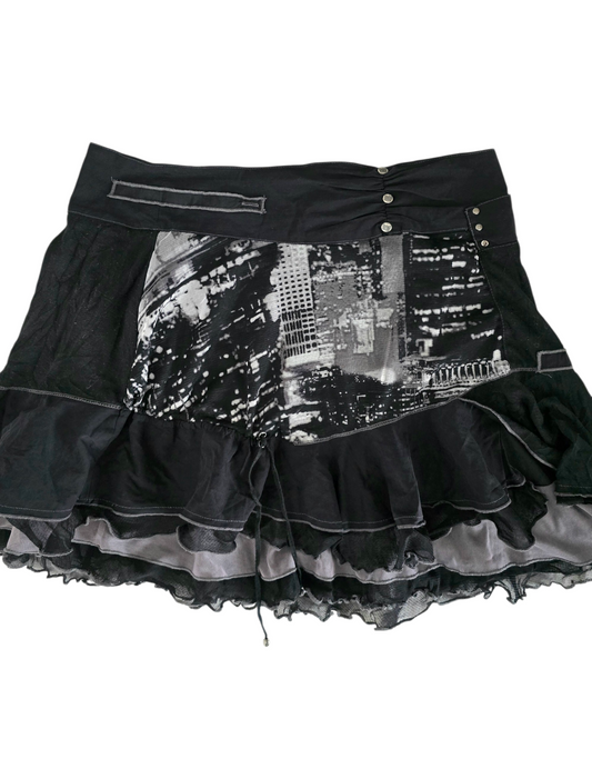 2000s vintage mallgoth ruffled skirt - zimfriperie