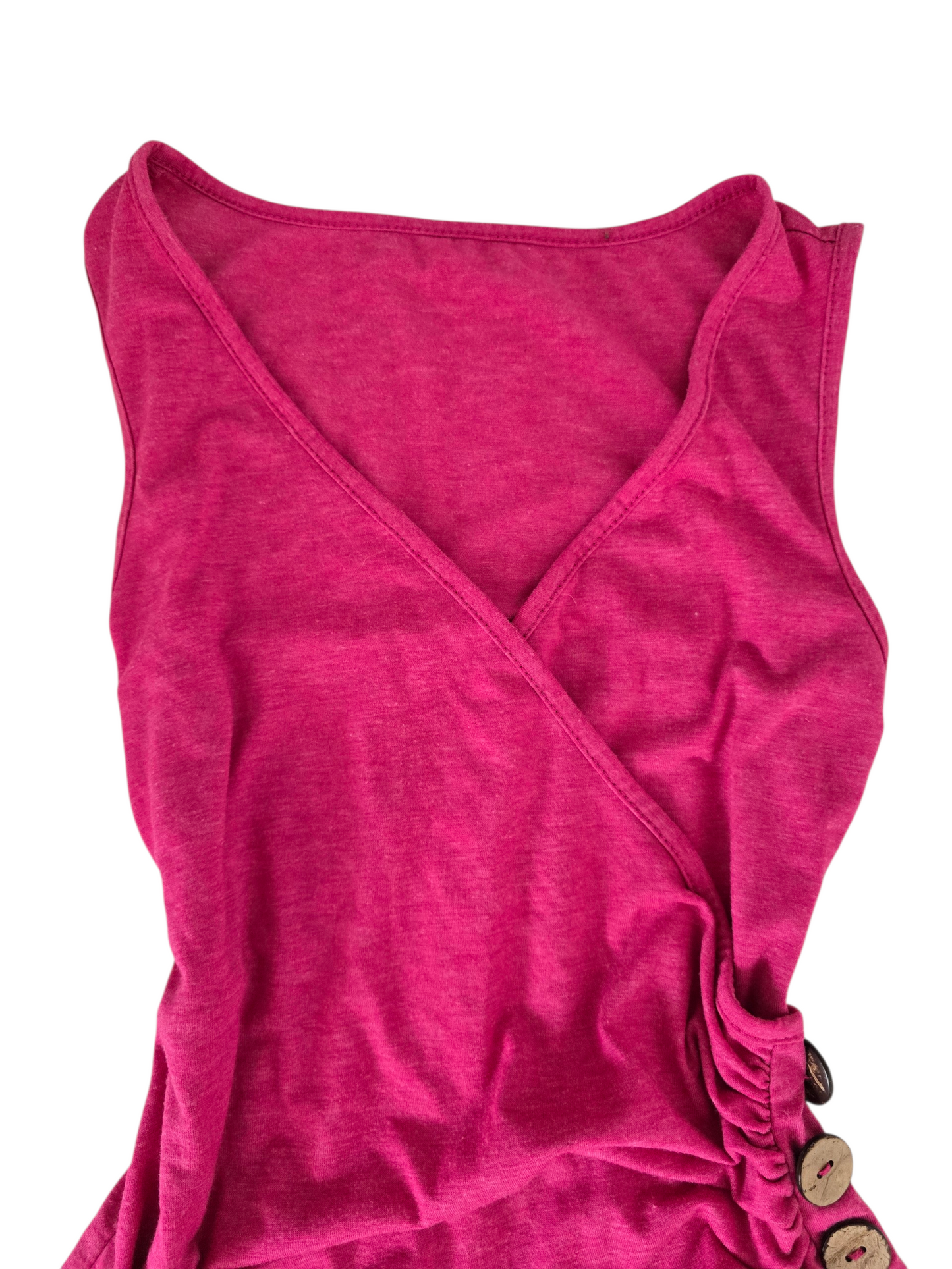 2000s vintage pink asymetric wrap top