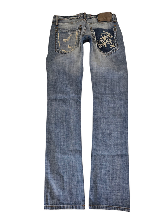 2000s vintage bootcut low waist denim pants