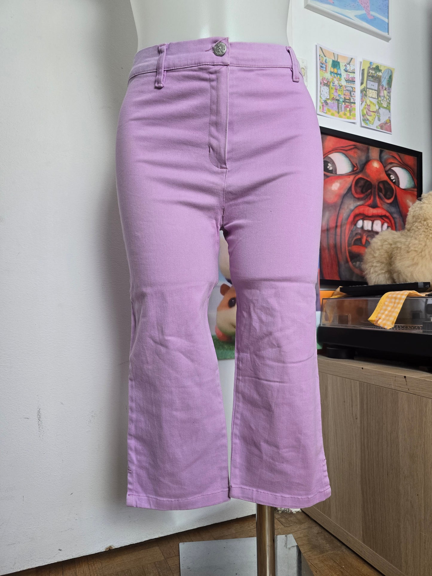90s vintage purple capri pants