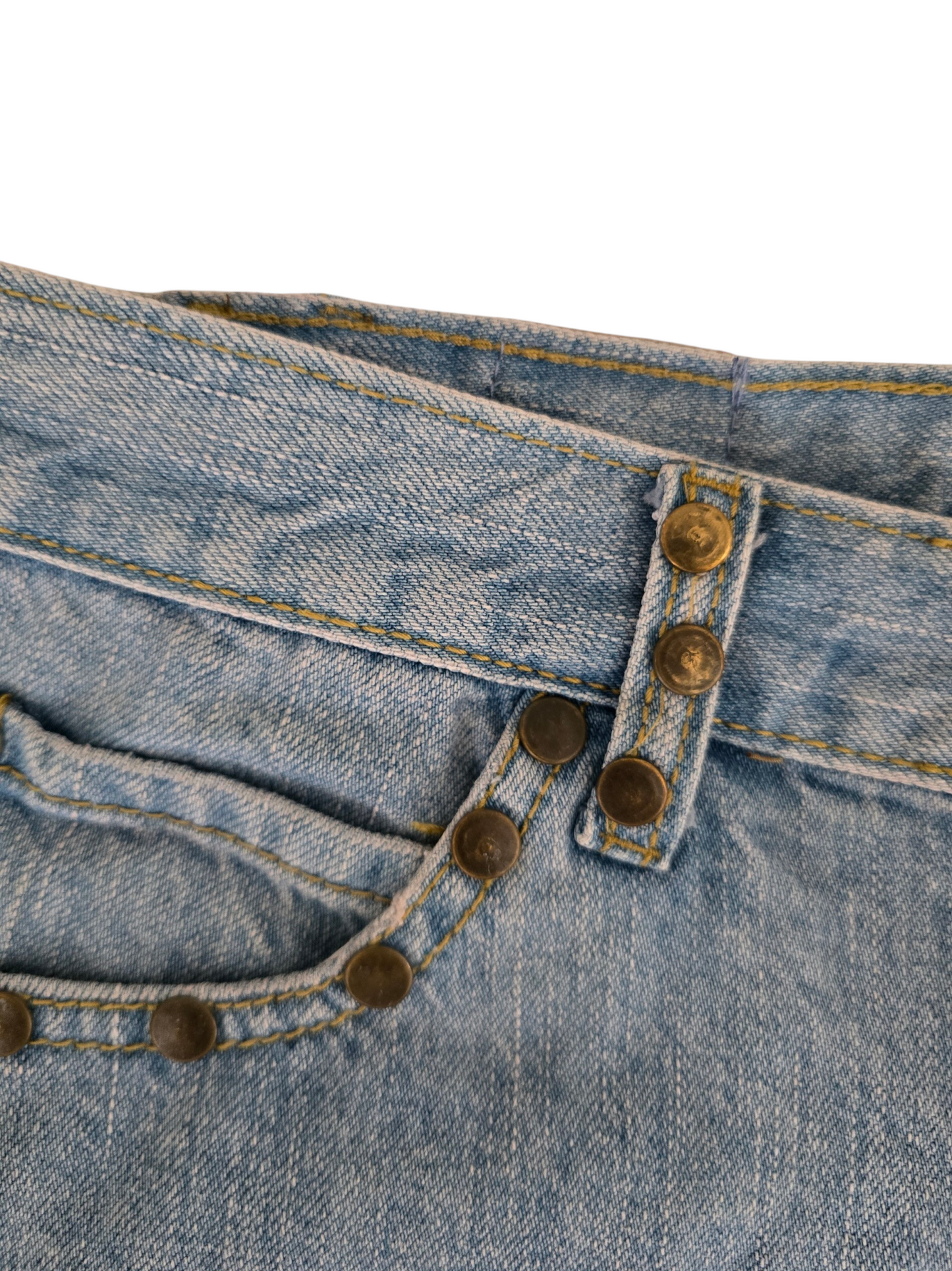 2000s vintage denim fairy sequin low rise denim skirt