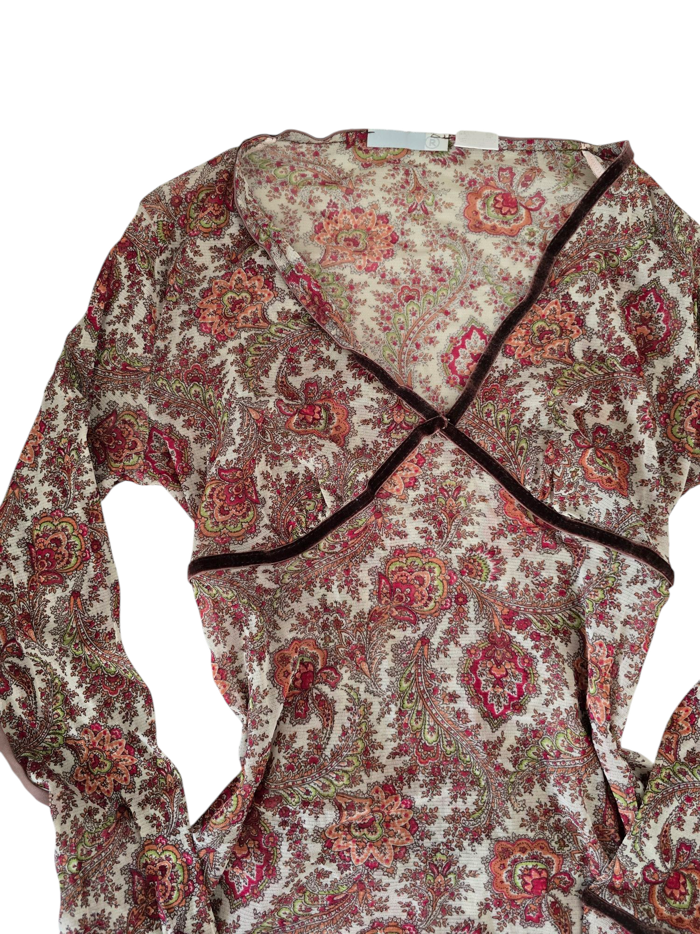 Y2k vintage bohemian transparent top