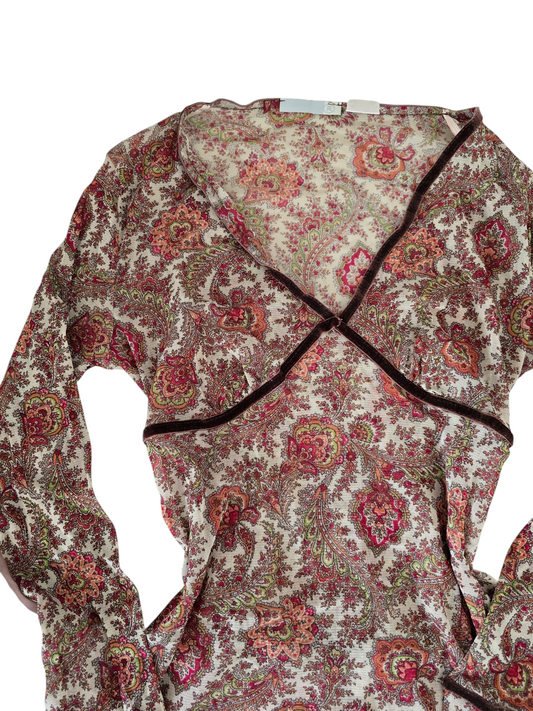 Y2k vintage bohemian transparent top