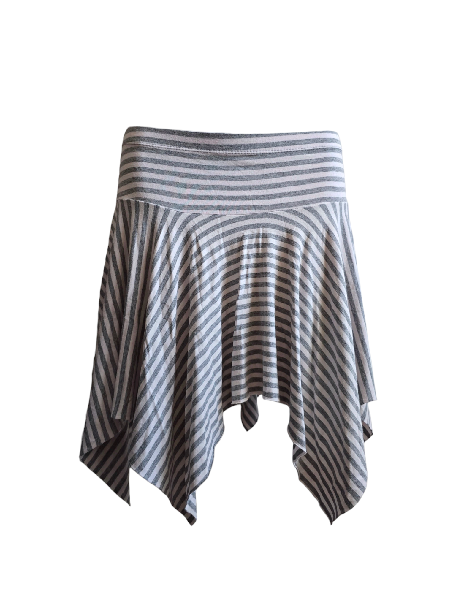 2000s vintage indie sleaze striped asymetric skirt - zimfriperie