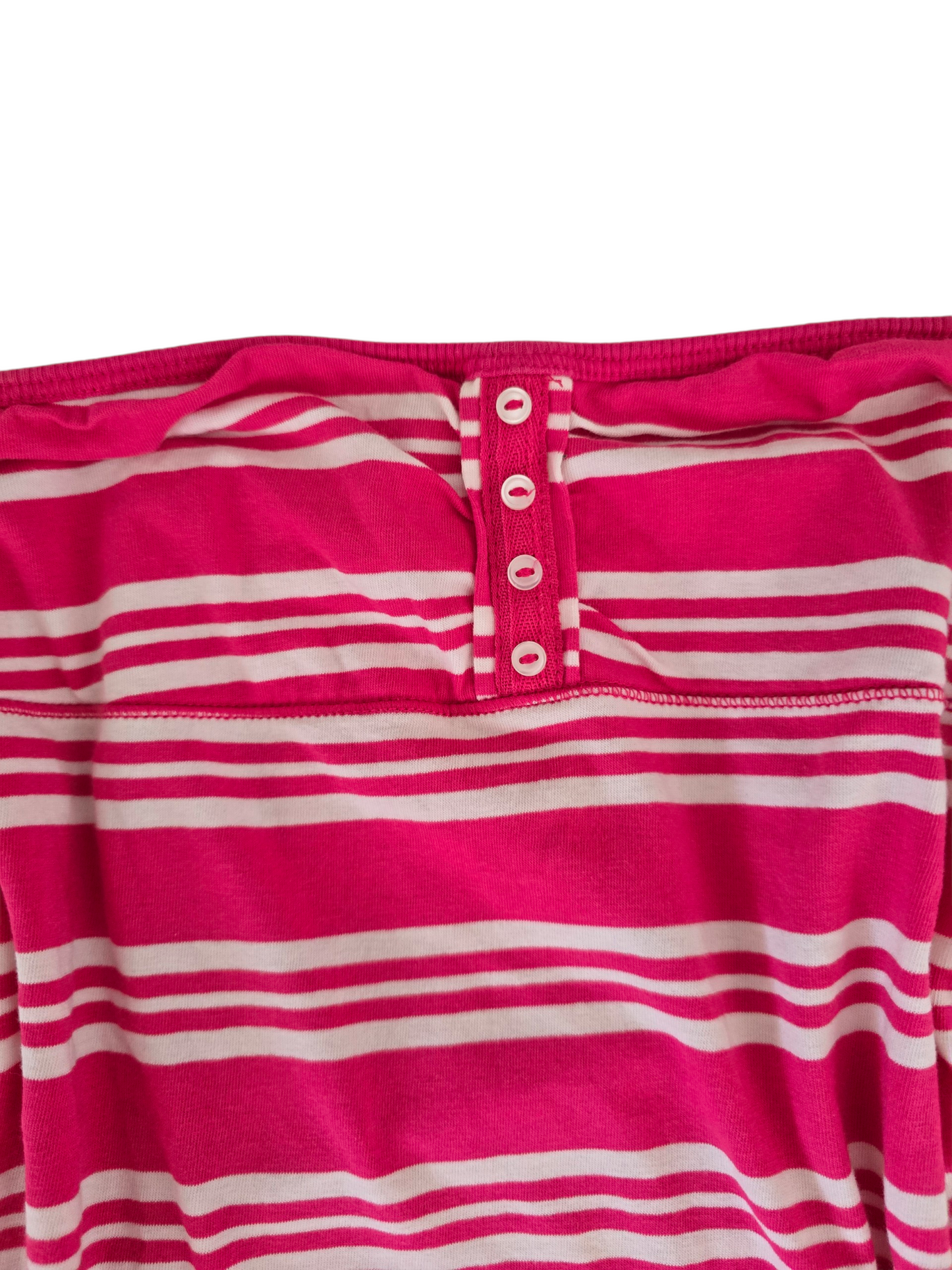 2000s vintage indie sleaze pink striped strapless babydoll top