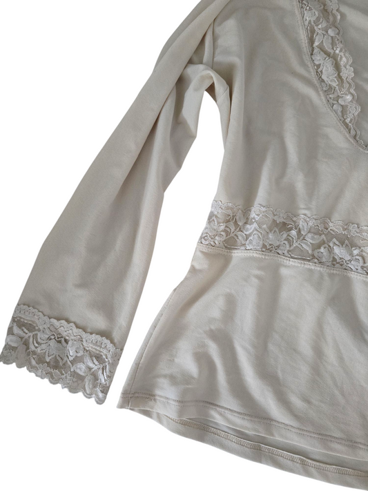 00s vintage coquette lace top