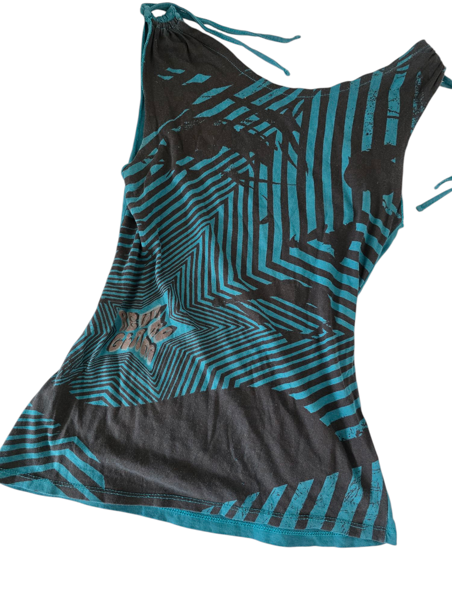 Y2k vintage indie sleaze striped top