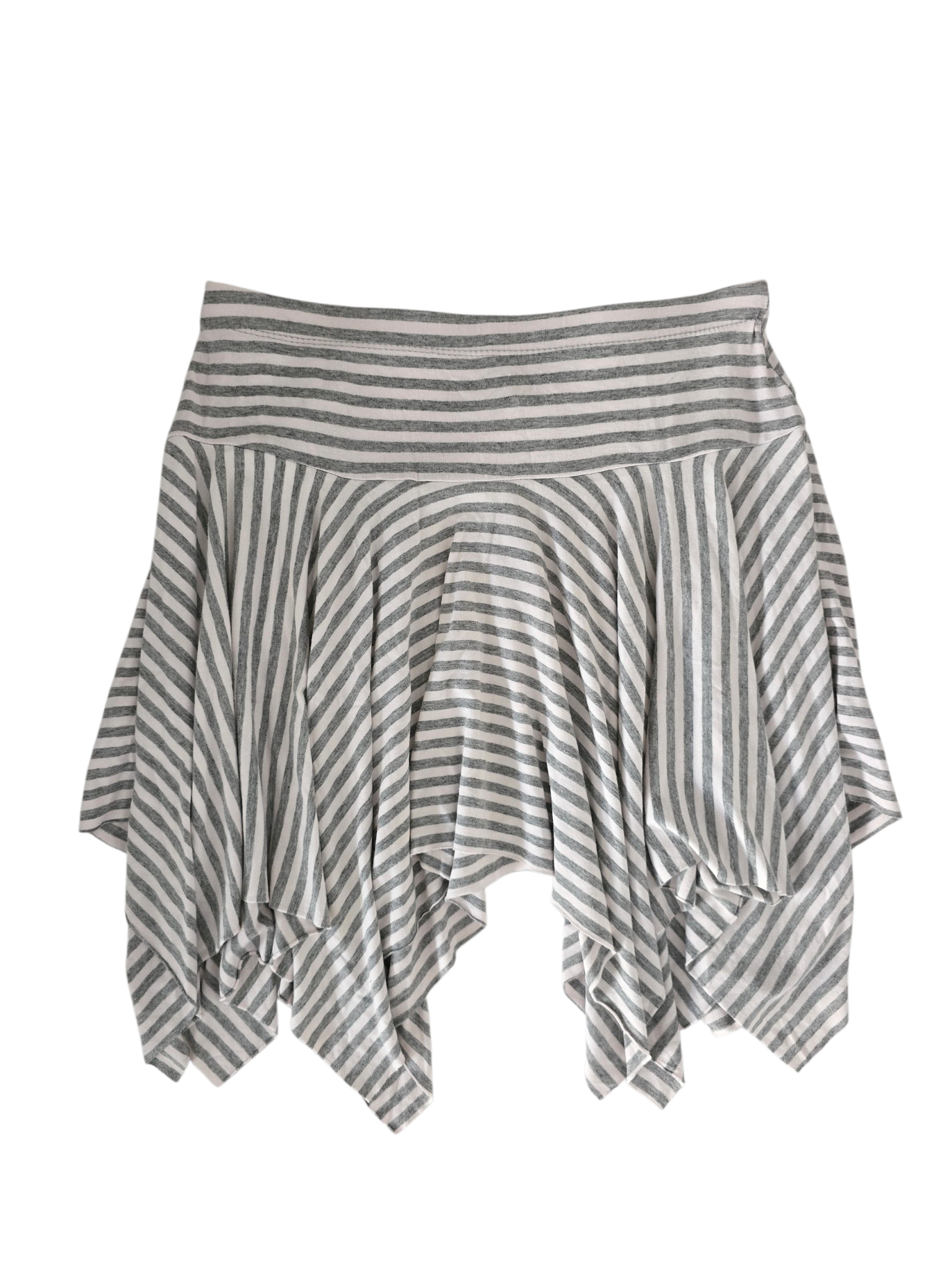 2000s vintage indie sleaze striped asymetric skirt - zimfriperie