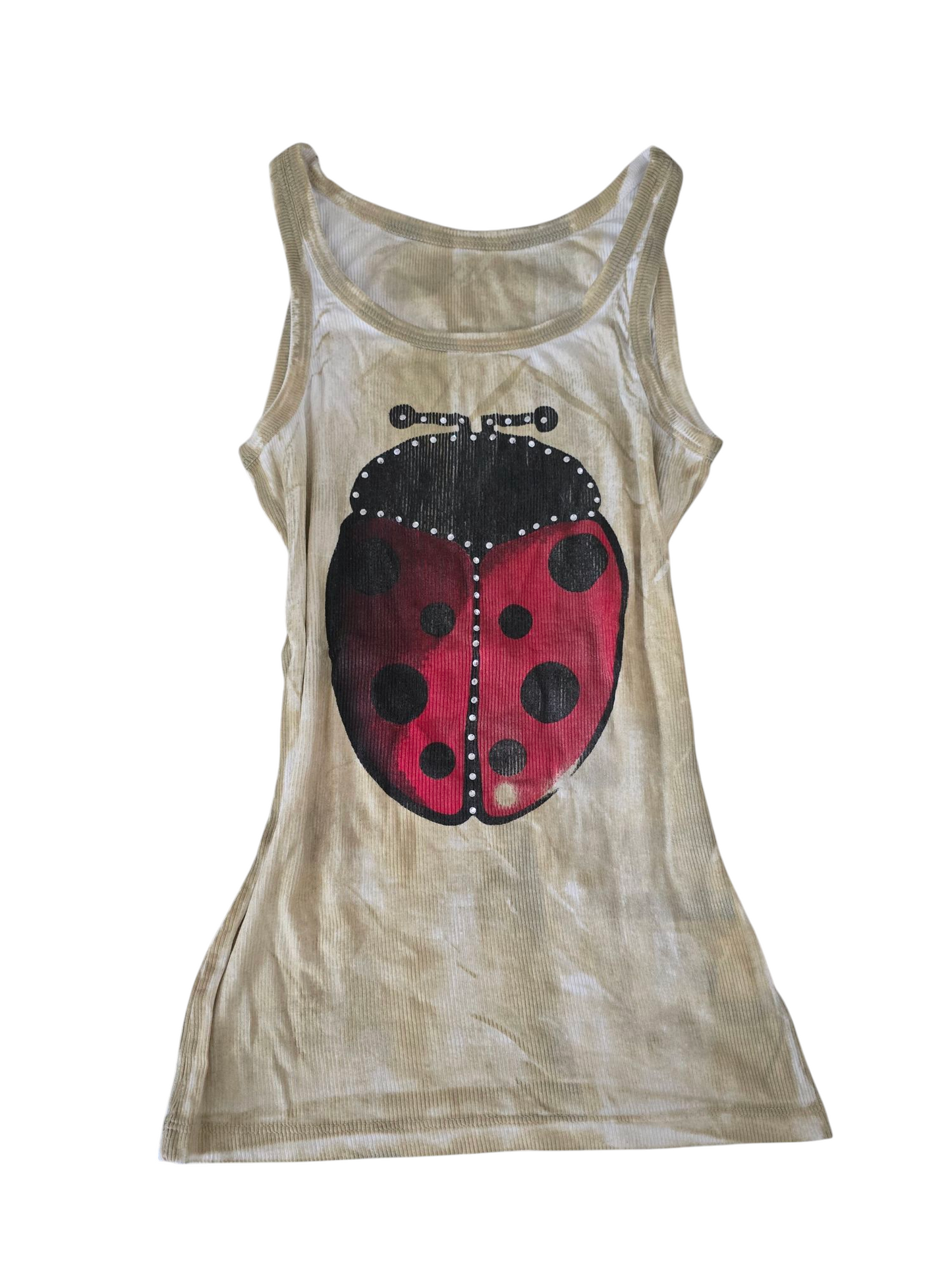 Y2k vintage softgrunge printed ladybug top