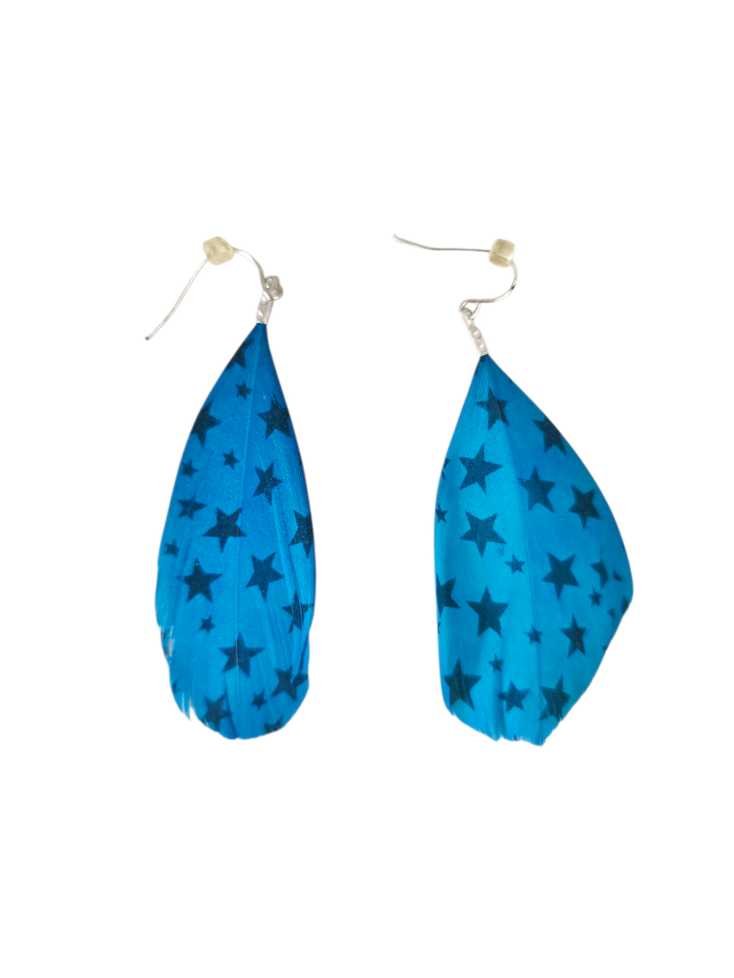 2010s vintage printed stars feathers earring - zimfriperie