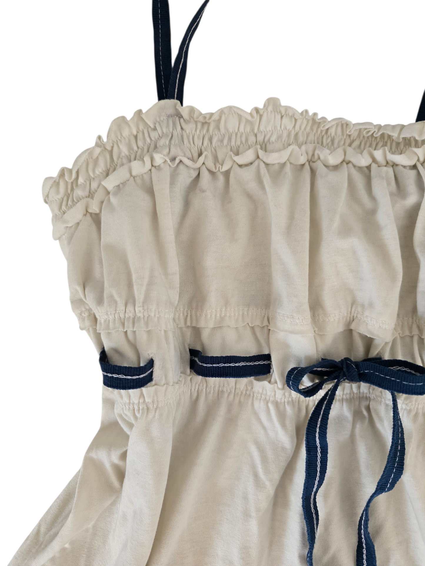 2000s vintage coquette white babydoll top
