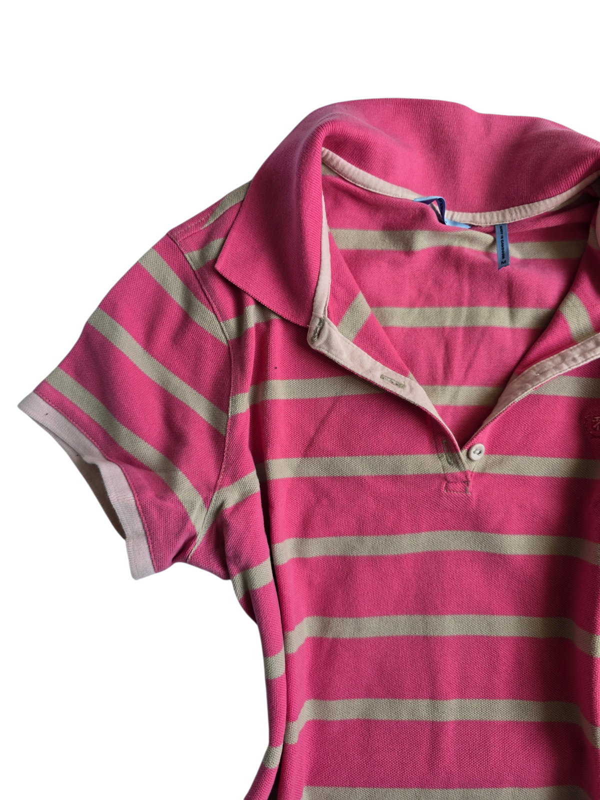 2000s vintage swag striped pink shirt