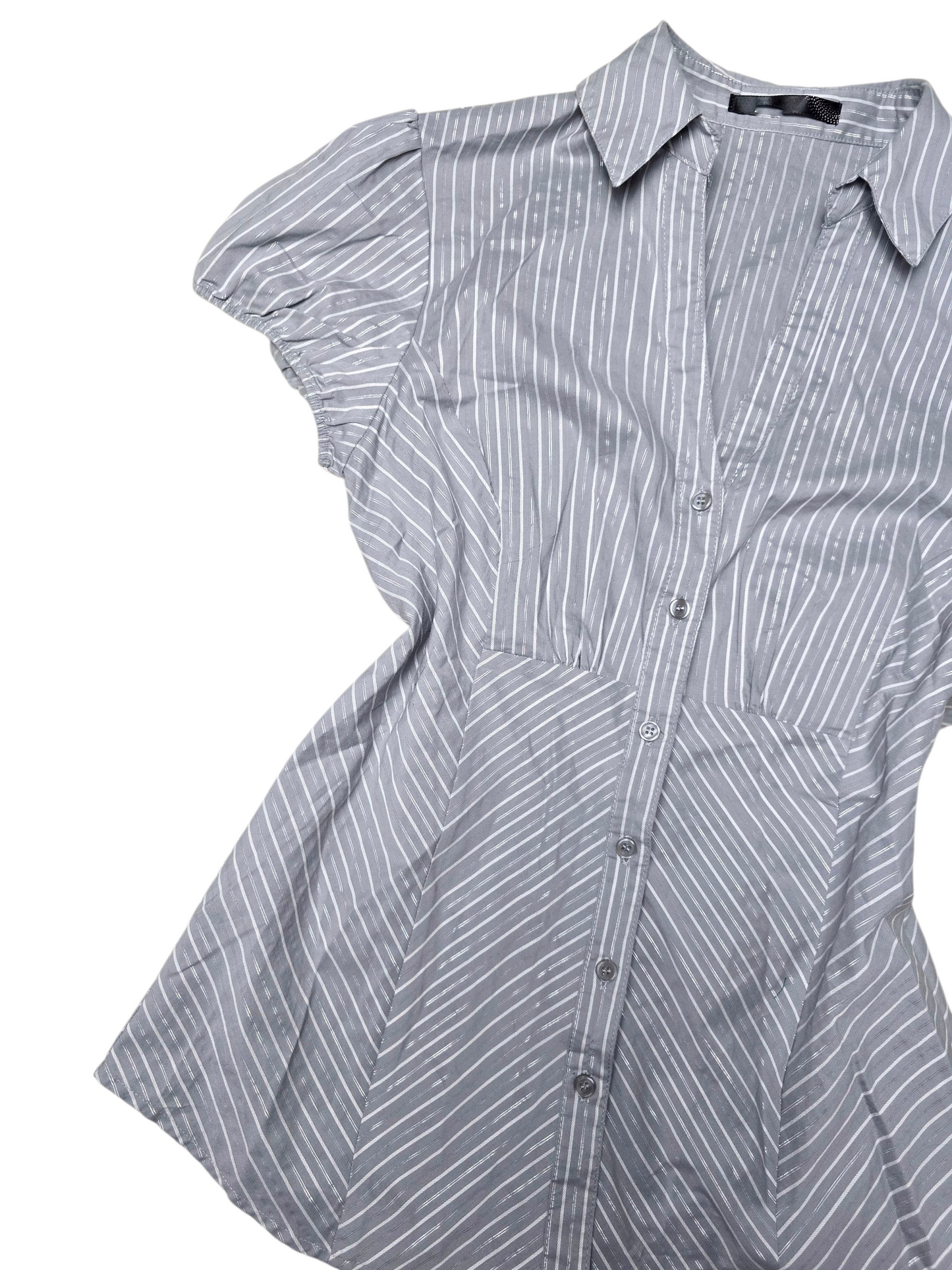 90s vintage office striped shirt