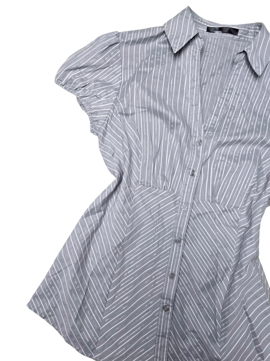 90s vintage office striped shirt