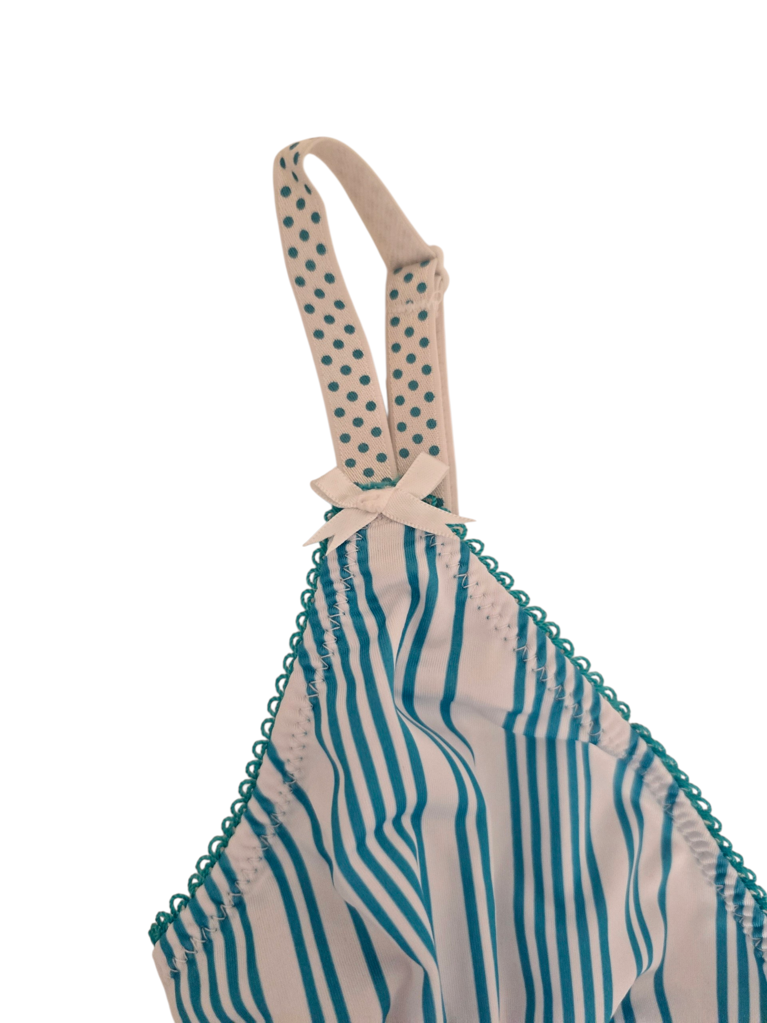 2000s vintage coquette backless striped and polka dots top - zimfriperie