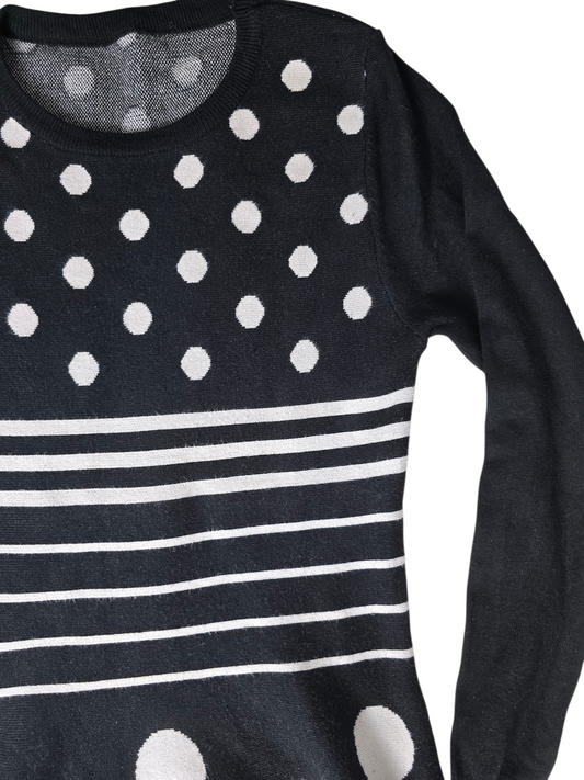 00s vintage flirty polka dots dress