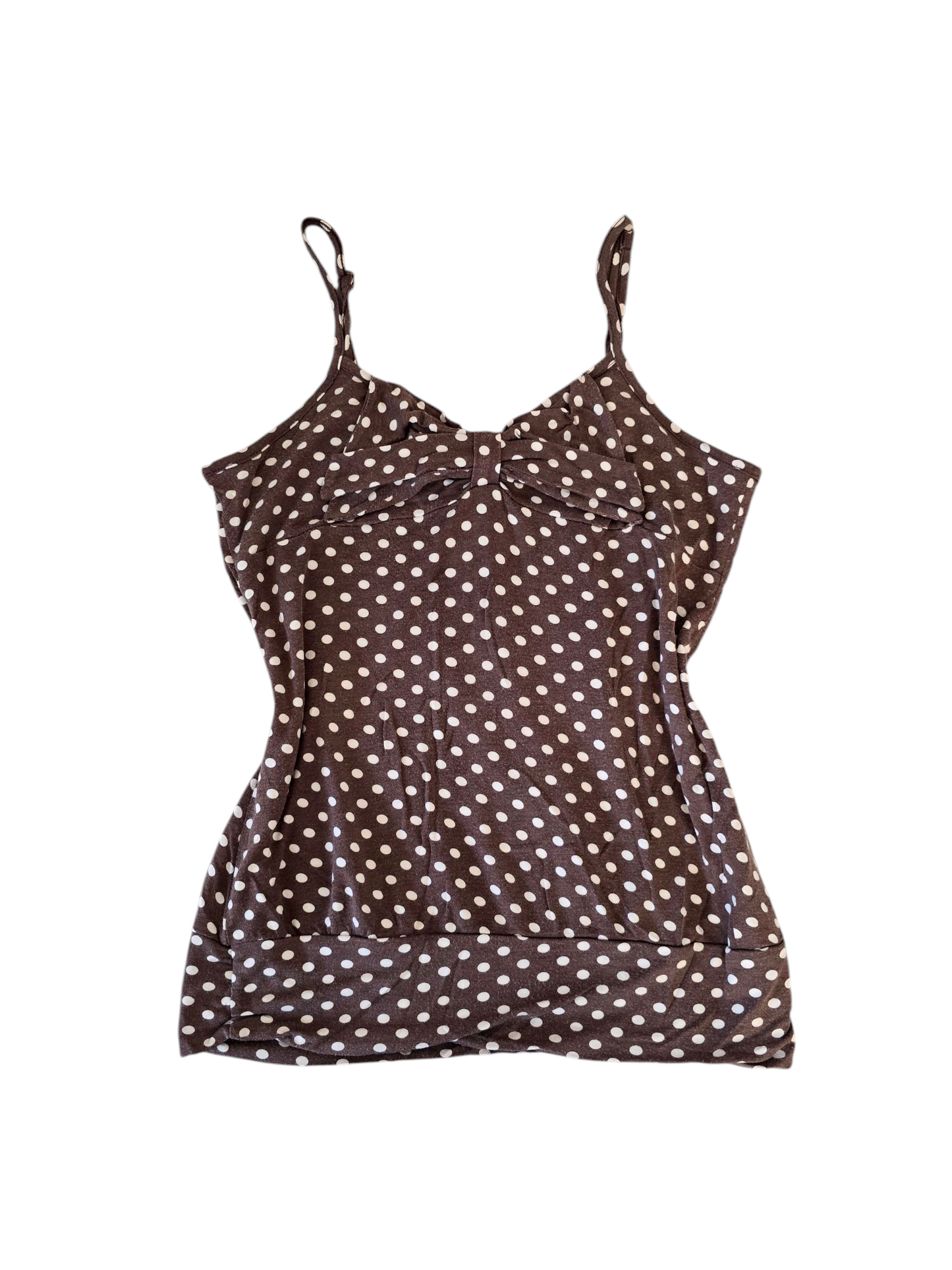 00s vintage coquette polka dots top