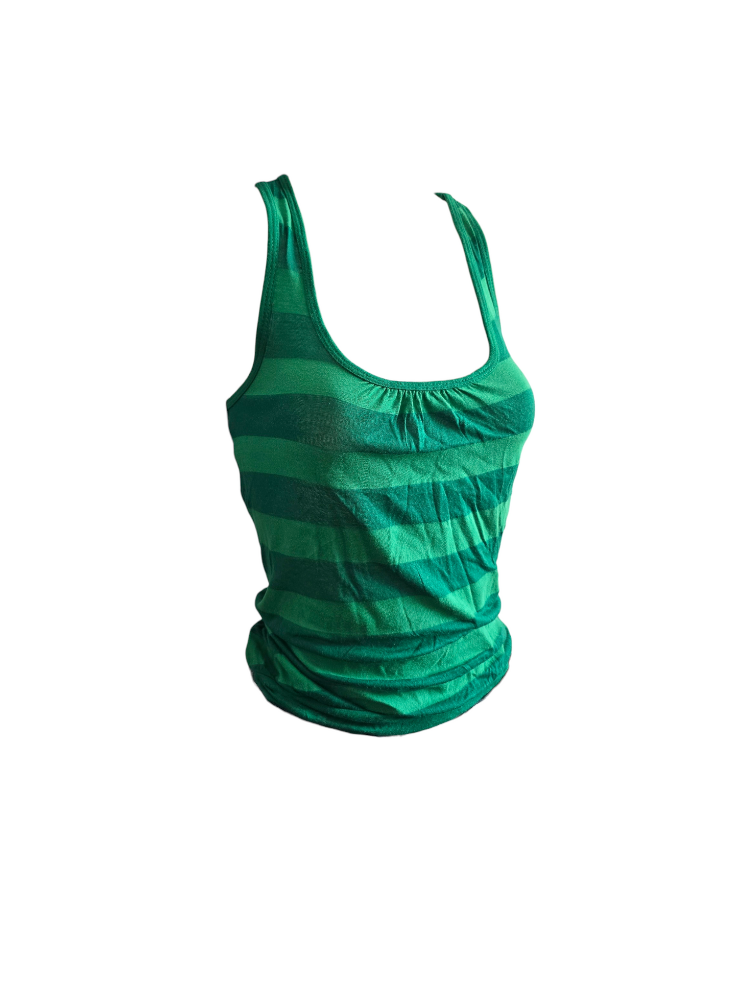2000s vintage indie sleaze green striped top