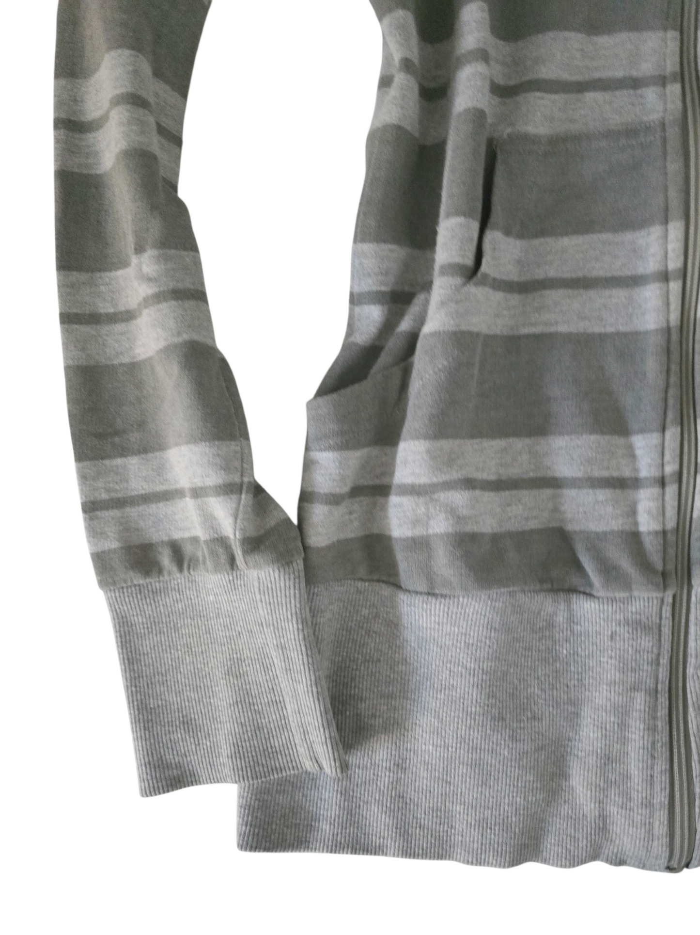 2000s vintage softgrunge striped zip sweater - zimfriperie