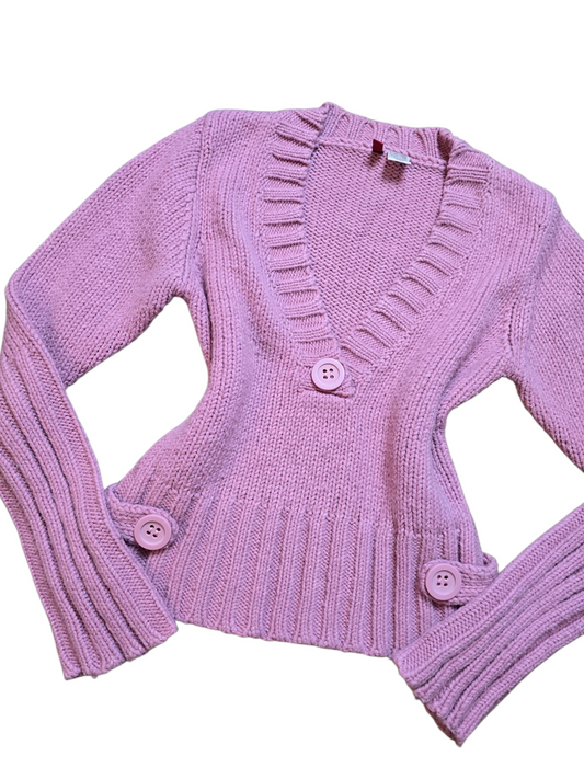 00s vintage coquette button sweater - zimfriperie